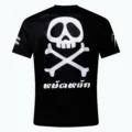 Back of the MATNAK Jon Sàlàt Muay Thai t-shirt, black with large white skull